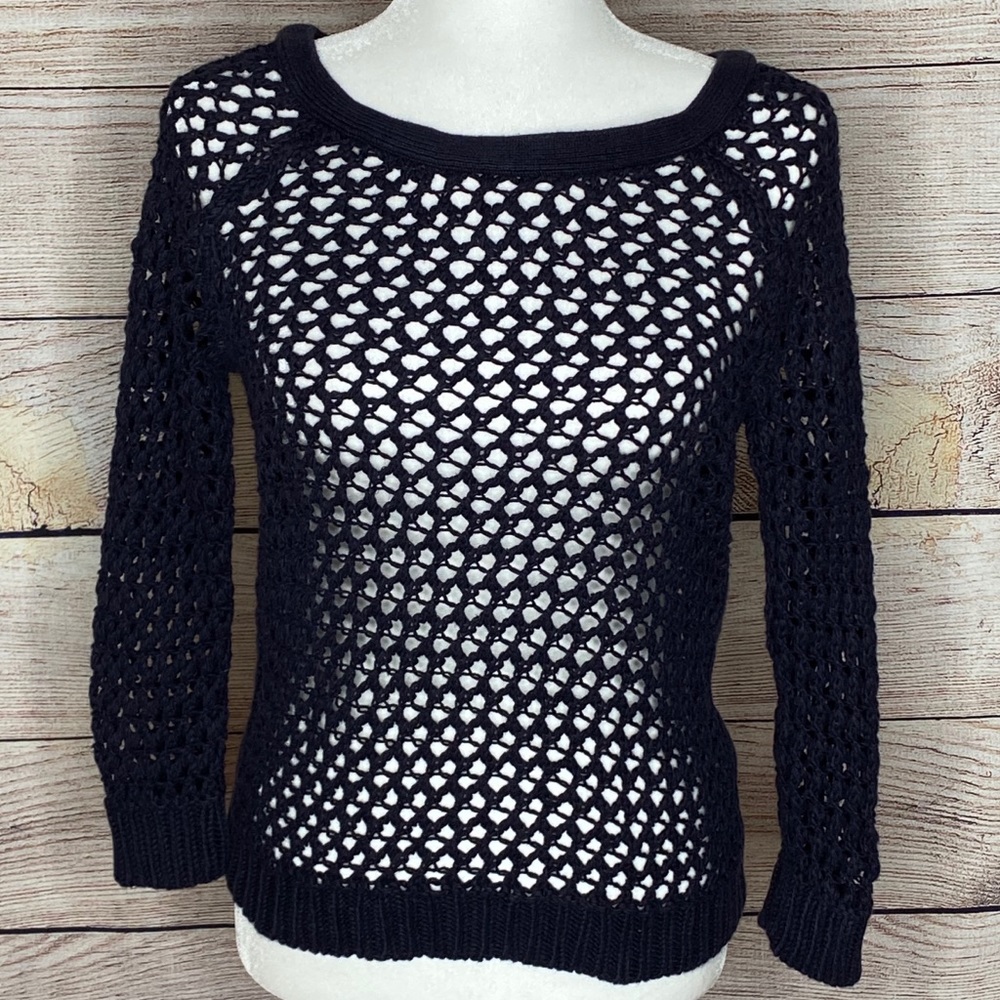 American Eagle Crochet Knit Pullover Sweater